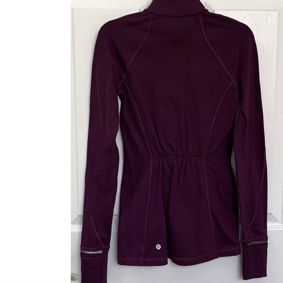 Lululemon Athletica First Mile Eggplant Magenta 1/4 Zip Pullover Jacket Size 2 - Picture 6 of 7